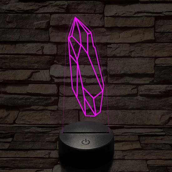 Kyber fénykard Kristály 7 színű 3D led lámpa