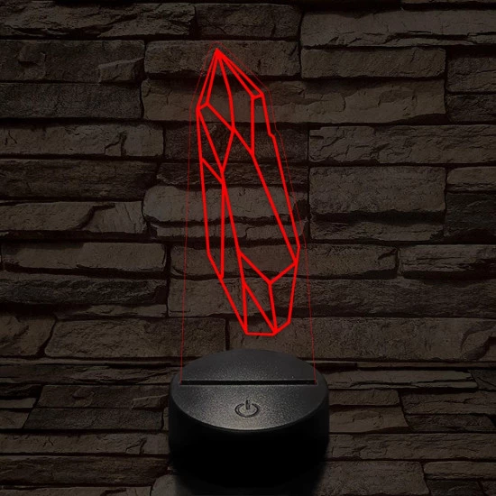 Kyber fénykard Kristály 7 színű 3D led lámpa