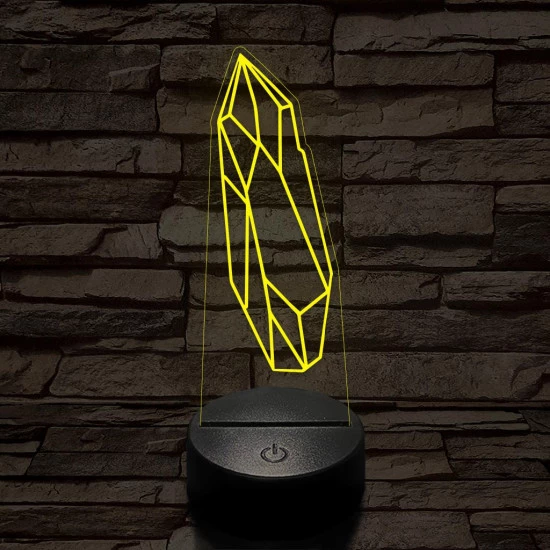 Kyber fénykard Kristály 7 színű 3D led lámpa