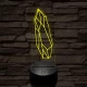 Kyber fénykard Kristály 7 színű 3D led lámpa