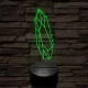 Kyber fénykard Kristály 7 színű 3D led lámpa