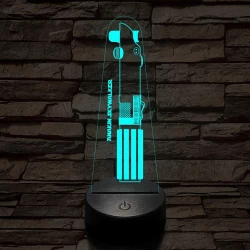 Anakin Skywalker fénykardja 7 színű 3D led lámpa