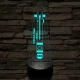 Ahsoka Tano fénykardja 7 színű 3D led lámpa
