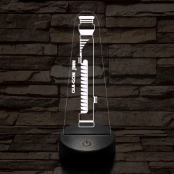 Qui-Gon Jinn fénykardja 7 színű 3D led lámpa