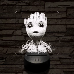 Groot csodálkozik 7 színű valósághű 3D led lámpa