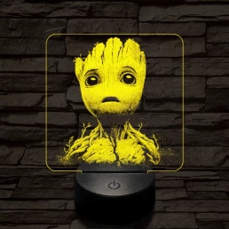 Groot csodálkozik 7 színű valósághű 3D led lámpa