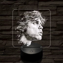 Luke Skywalker portré 7 színű valósághű 3D led lámpa