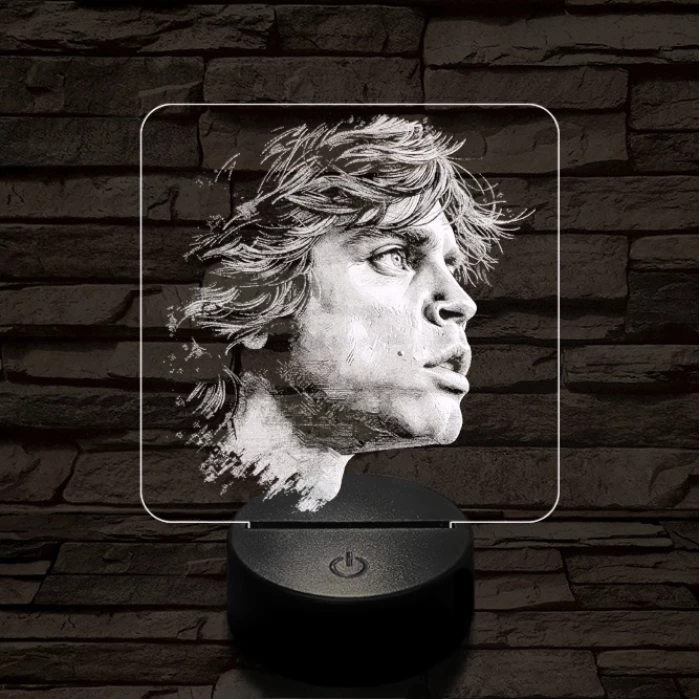 Luke Skywalker portré 7 színű valósághű 3D led lámpa