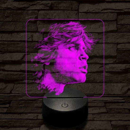 Luke Skywalker portré 7 színű valósághű 3D led lámpa