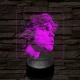 Luke Skywalker portré 7 színű valósághű 3D led lámpa