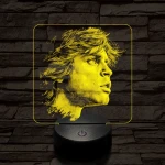 Luke Skywalker portré 7 színű valósághű 3D led lámpa