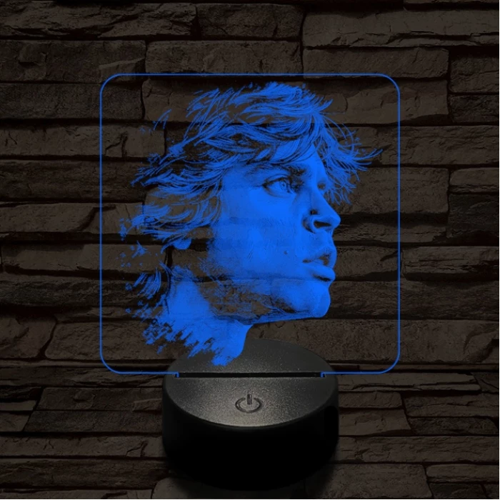 Luke Skywalker portré 7 színű valósághű 3D led lámpa