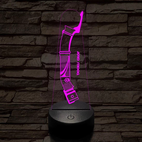Dooku gróf fénykardja 7 színű 3D led lámpa