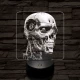 T-800-as halálosztó 7 színű valósághű 3D led lámpa