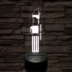 Darth Vader fénykardja fénykardja 7 színű 3D led lámpa