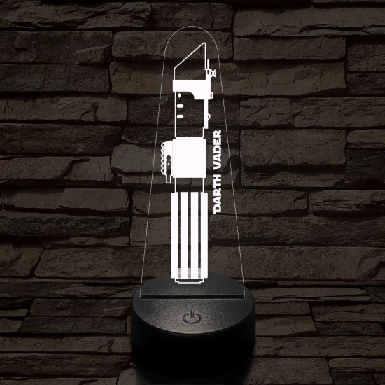 Darth Vader fénykardja fénykardja 7 színű 3D led lámpa