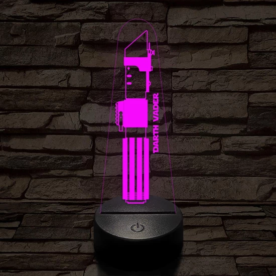 Darth Vader fénykardja fénykardja 7 színű 3D led lámpa