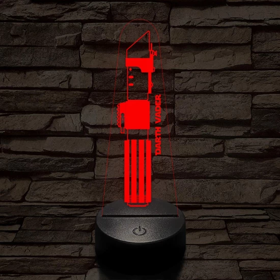 Darth Vader fénykardja fénykardja 7 színű 3D led lámpa
