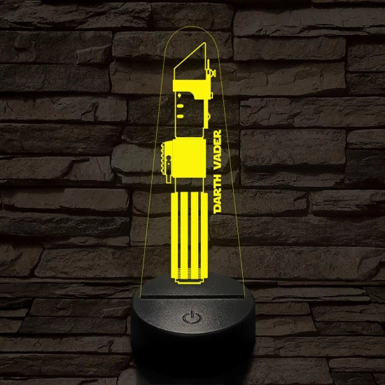 Darth Vader fénykardja fénykardja 7 színű 3D led lámpa