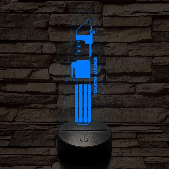 Darth Vader fénykardja fénykardja 7 színű 3D led lámpa