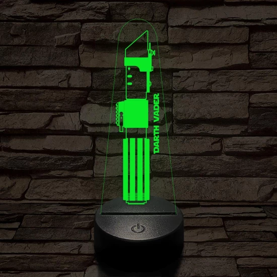 Darth Vader fénykardja fénykardja 7 színű 3D led lámpa