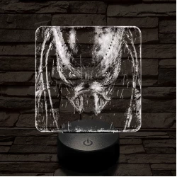 A predátor bosszúja 7 színű valósághű 3D led lámpa