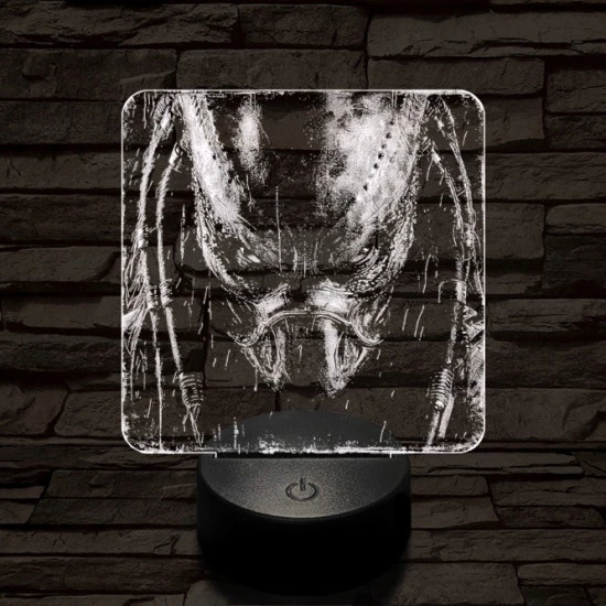 A predátor bosszúja 7 színű valósághű 3D led lámpa