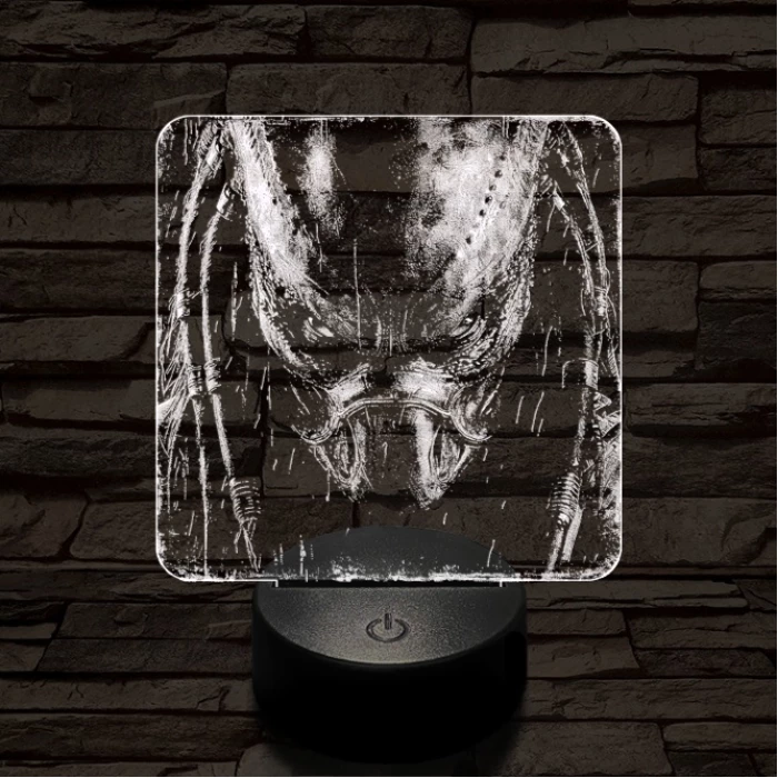 A predátor bosszúja 7 színű valósághű 3D led lámpa