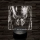 A predátor bosszúja 7 színű valósághű 3D led lámpa