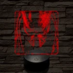 A predátor bosszúja 7 színű valósághű 3D led lámpa