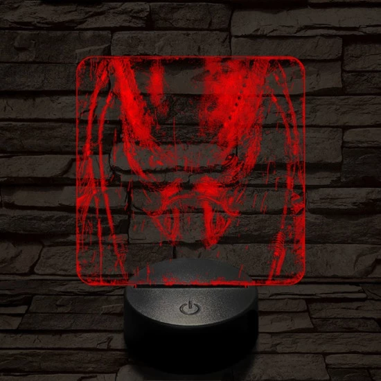 A predátor bosszúja 7 színű valósághű 3D led lámpa