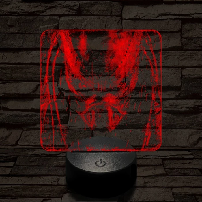 A predátor bosszúja 7 színű valósághű 3D led lámpa