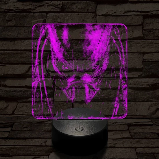 A predátor bosszúja 7 színű valósághű 3D led lámpa