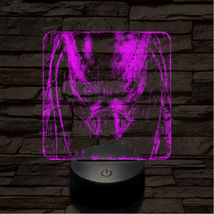 A predátor bosszúja 7 színű valósághű 3D led lámpa