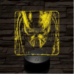 A predátor bosszúja 7 színű valósághű 3D led lámpa