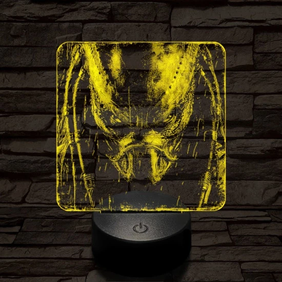 A predátor bosszúja 7 színű valósághű 3D led lámpa