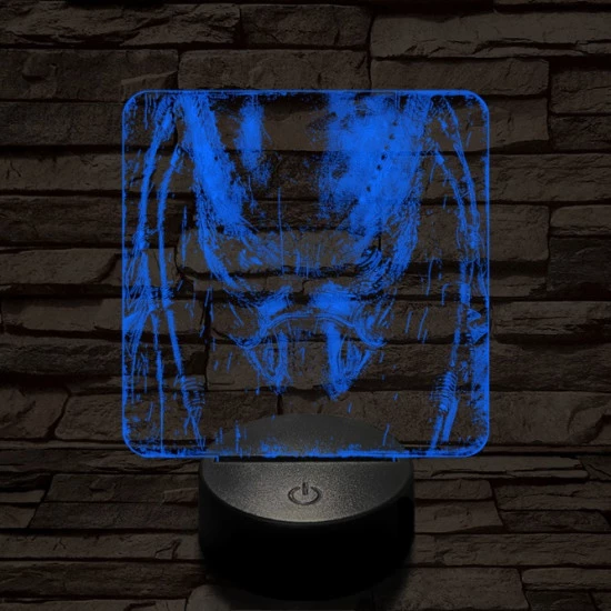 A predátor bosszúja 7 színű valósághű 3D led lámpa