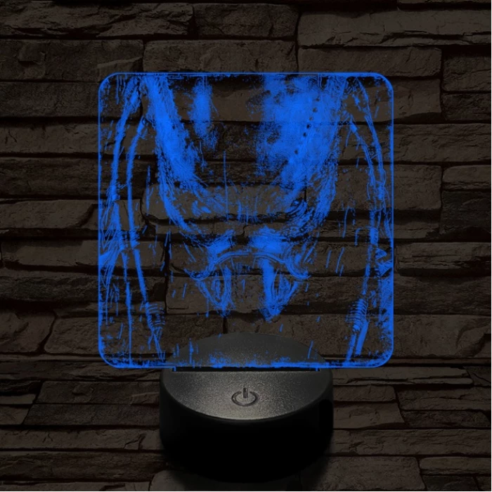 A predátor bosszúja 7 színű valósághű 3D led lámpa