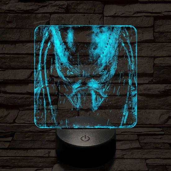 A predátor bosszúja 7 színű valósághű 3D led lámpa