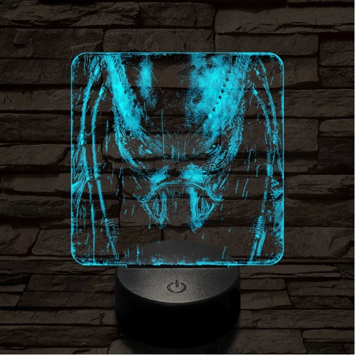 A predátor bosszúja 7 színű valósághű 3D led lámpa
