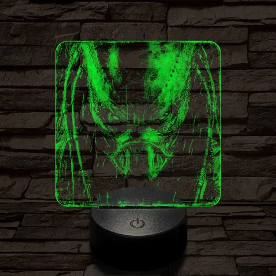 A predátor bosszúja 7 színű valósághű 3D led lámpa