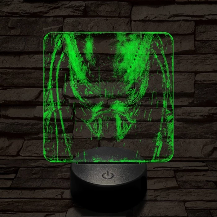 A predátor bosszúja 7 színű valósághű 3D led lámpa
