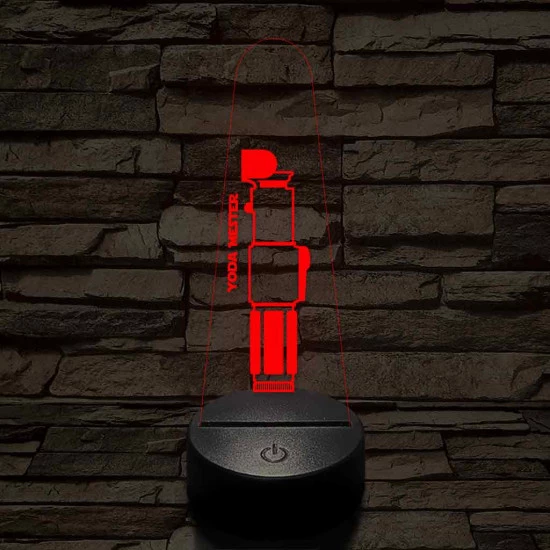 Yoda Mester fénykardja 7 színű 3D led lámpa