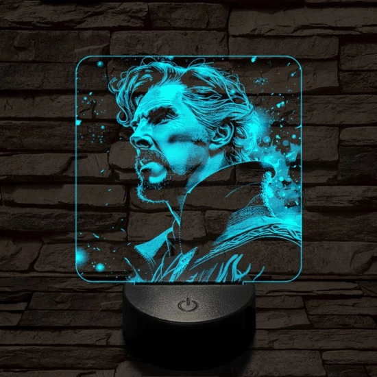 A mágus doktor 7 színű valósághű 3D led lámpa