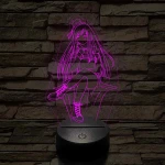Anime csinos karakter 7 színű 3D led lámpa