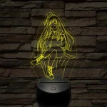 Anime csinos karakter 7 színű 3D led lámpa