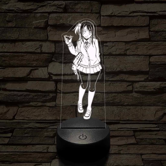 Anime sulis lány 7 színű 3D led lámpa