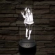 Anime sulis lány 7 színű 3D led lámpa