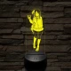 Anime sulis lány 7 színű 3D led lámpa