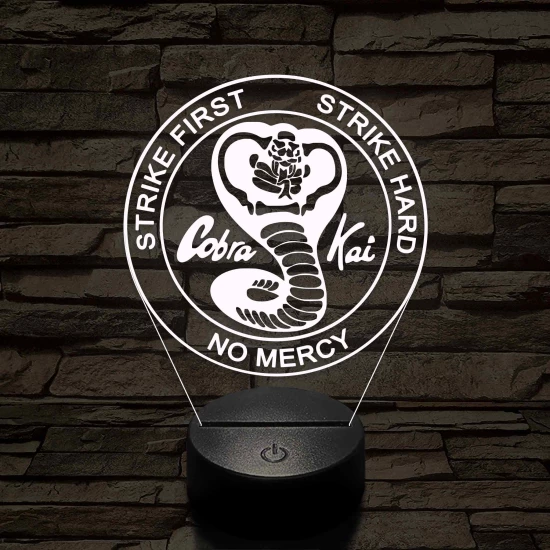 Cobra Kai 7 színű 3D led lámpa
